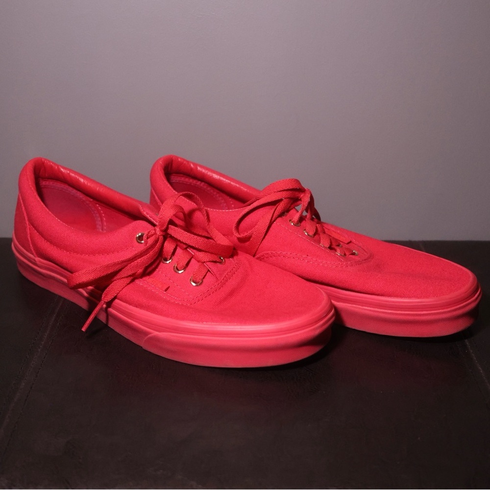 Vans Monochrome Red Era Shoes
